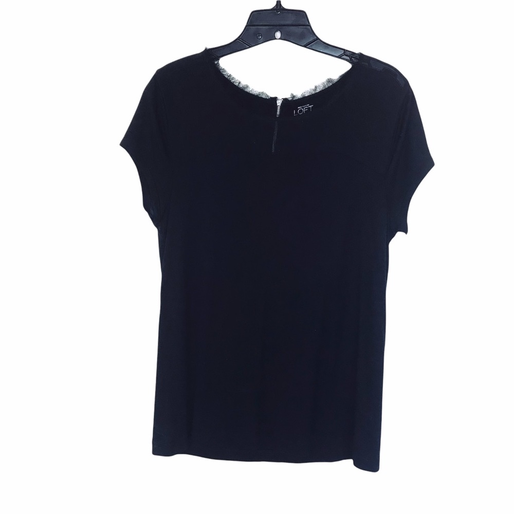 Ann Taylor Loft black casual top L